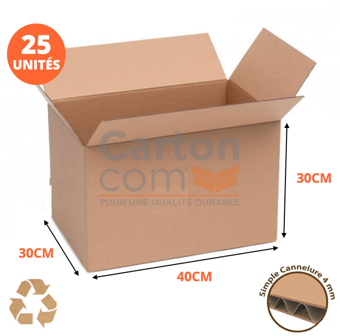 Carton caisse américaine brun 60x40x40 cm –