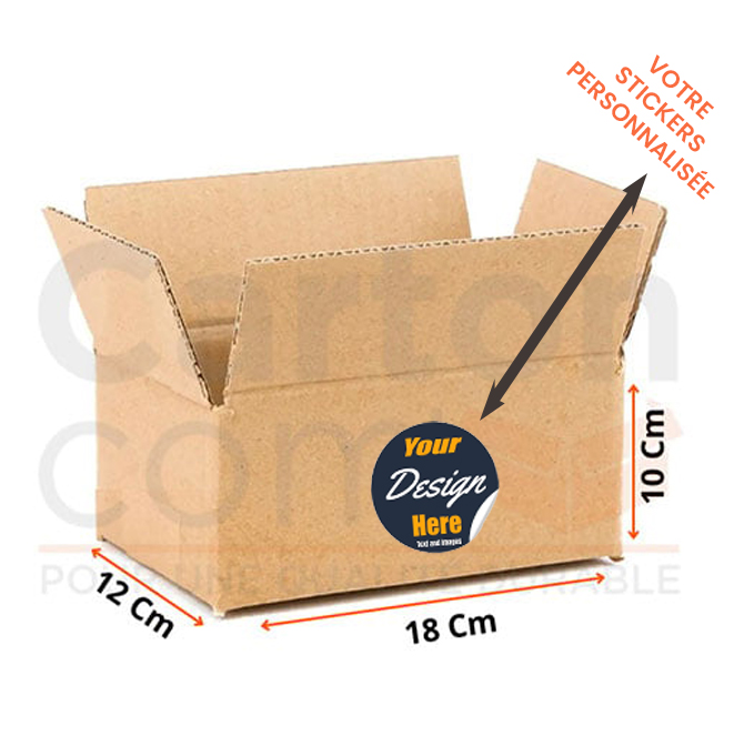 Carton 18x12x10 cm simple écrue